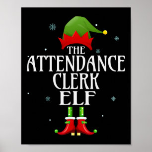 Poster Atendimento Clerk Elf Xmas Correspondente Grupo Fa