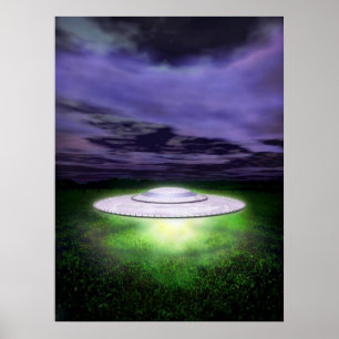 Pôster Aterragem de noite do UFO