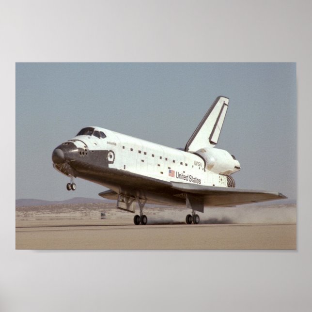 Poster Aterrissagem da Atlântida espacial (STS-61B) (Frente)