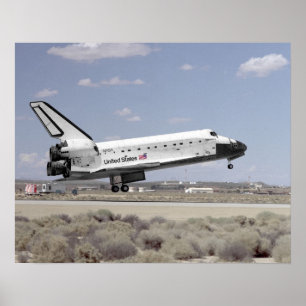 Pôster Aterrissagem da descoberta do lançador espacial (S
