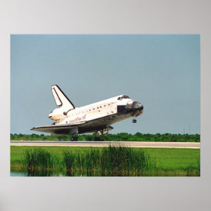 Pôster Aterrissagem da descoberta do lançador espacial (S