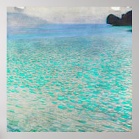 Atersee Serenidade – Arte Impressionista de Klimt