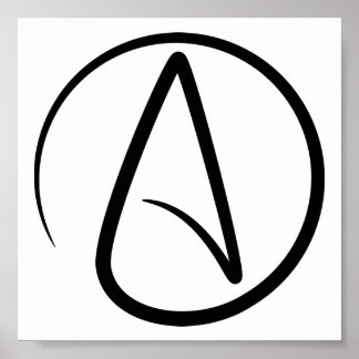 Poster Atheism Symbol - Atheist Sign