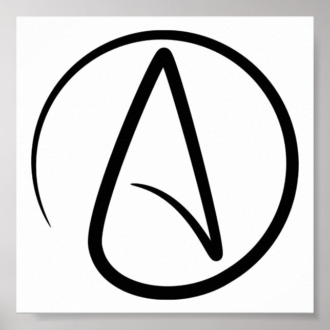 Poster Atheism Symbol - Atheist Sign (Frente)