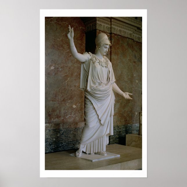 Pôster Athena, Greek, probably 5th century BC (marble) (Frente)