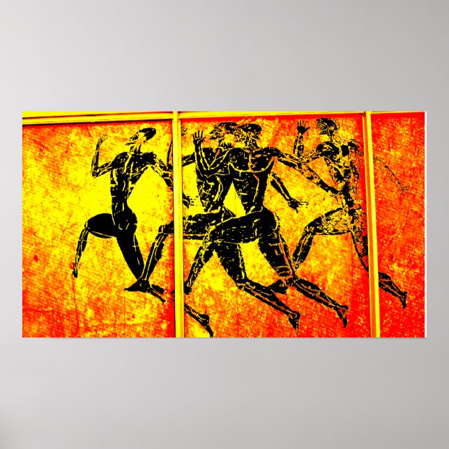 Poster Athens Marathon Orange Print (Frente)
