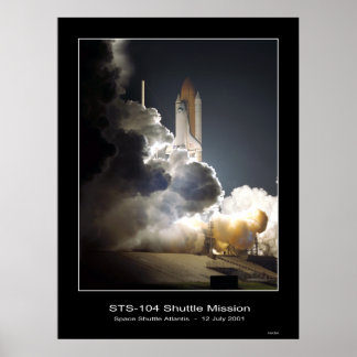 Pôster Atirada do Espaço Atlântida Elevação da NASA STS-1