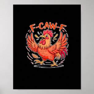 Poster Atitude Clássico Estilo Retro F-Caw-F