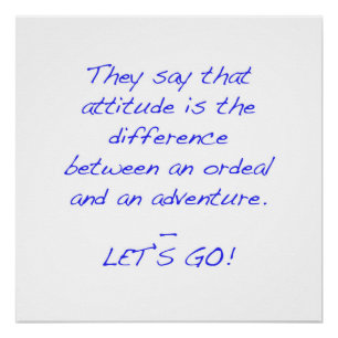 Pôster Atitude - diferença entre Ordeal e Adventure