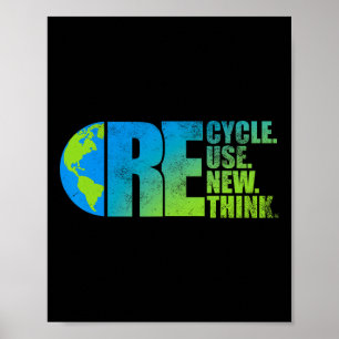 Poster Ativação ambiental Reutilizar Reciclar Renovar Rep