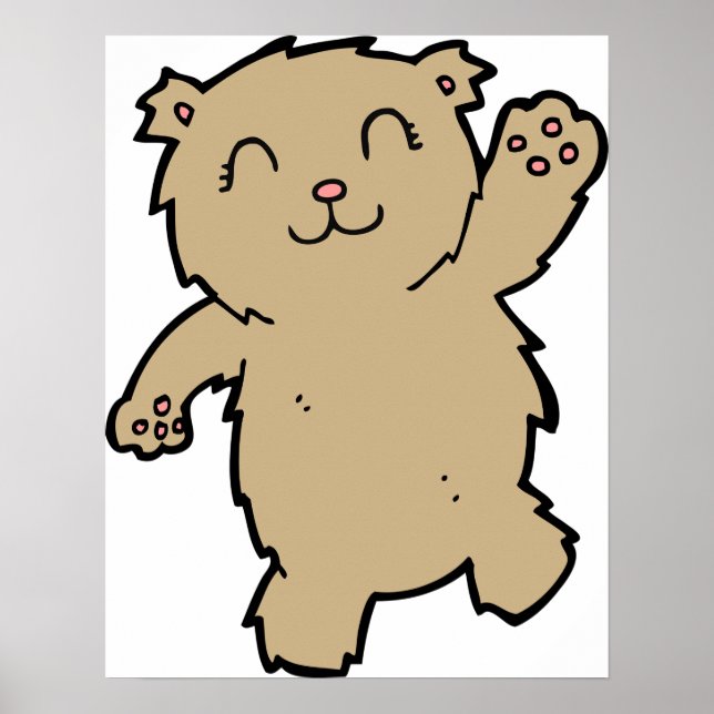 Poster Ativando um Urso Sorridente Adorável (Frente)