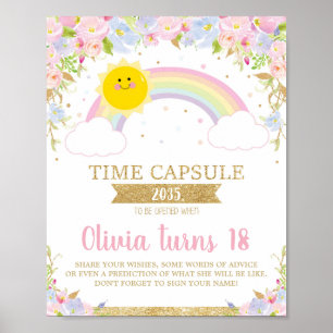 Poster Atividade do jogo de cápsula do primeiro aniversar