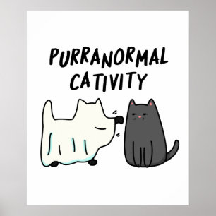 Poster Atividade Puranormal Engraçada Pun de Halloween Ga