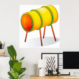 Poster Atividades das Crianças do Tubo do Túnel Playgroun