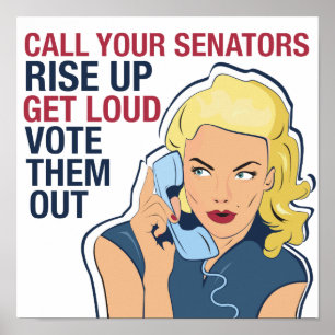 Poster Ativista Política Feminista Democrata Mulher Eleit
