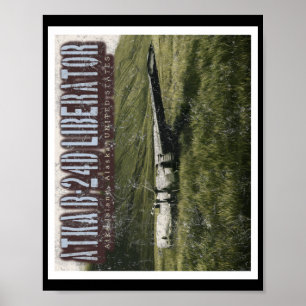 POSTER ATKA B- 24D LIBERATOR BOMBER AIRCRAFT - GUERRA PAC