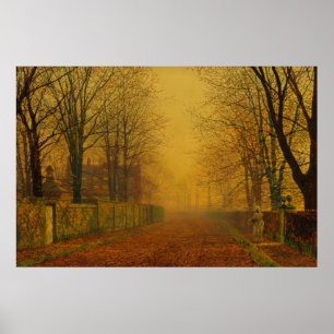 Pôster Atkinson Grimshaw Noturno Brilhante Padrão CC0870