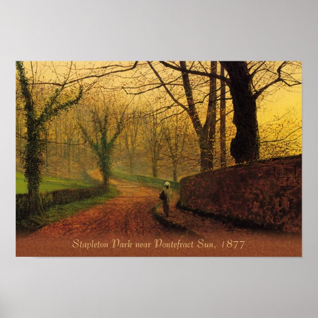 Poster Atkinson Grimshaw Stapleton Park 1877 CC0046 (Frente)