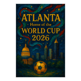 Pôster Atlanta Football Elegant Artwork 2026 