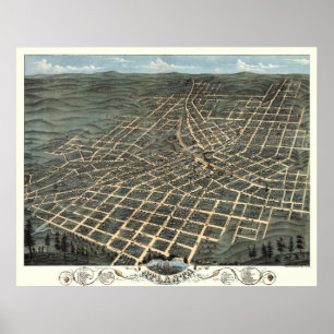 Poster Atlanta, Geórgia - 1871 (A. Ruger) BigMapBlog.com