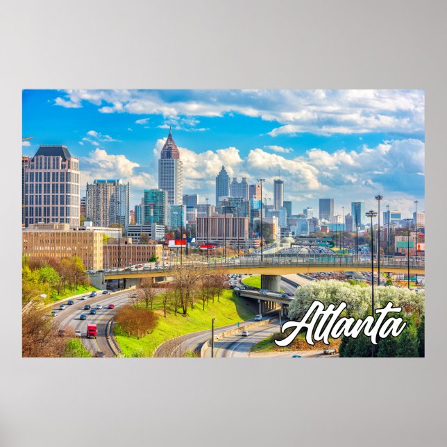 Poster Atlanta, Geórgia, Estados Unidos (Frente)