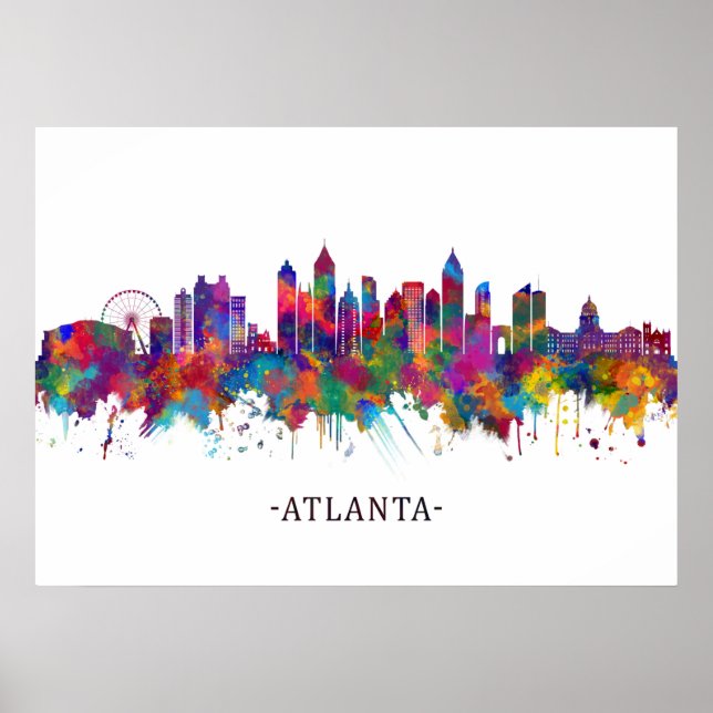 Poster Atlanta Georgia Skyline (Frente)