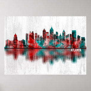 Poster Atlanta Georgia Skyline
