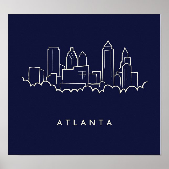 Poster Atlanta Skyline (Frente)