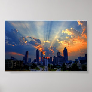 Poster - Atlanta Skyline no Sunset