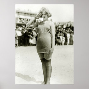 Pôster Atlantic City Beauty, início dos anos 1900