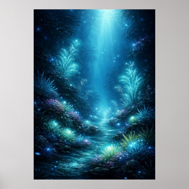 Poster Atlântida Perdida – Cidade Subaquática Brilhante F (Frente)