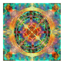 Atlantis inspirou Rainbow Mandala Blue e Dourado