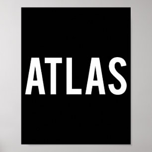 Poster Atlas - Camiseta de presente para fã de nome engra