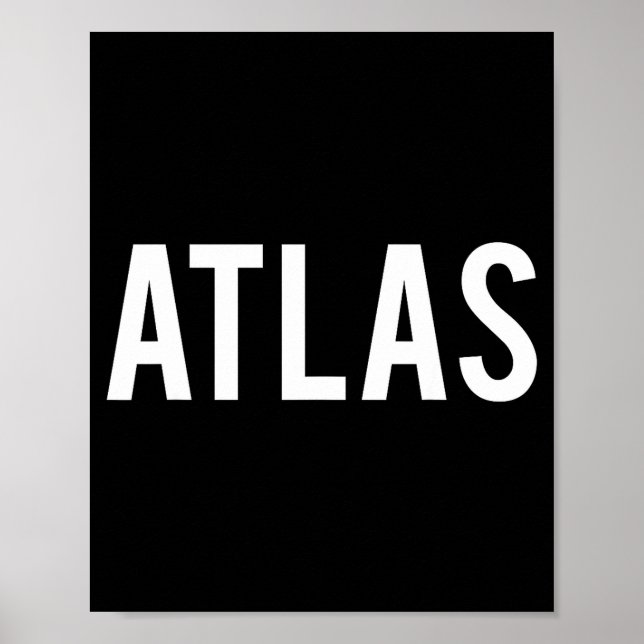 Poster Atlas - Camiseta de presente para fã de nome engra (Frente)