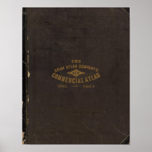 Pôster Atlas comercial novo, os Estados Unidos