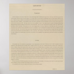 Pôster Atlas da legenda à geologia do distrito de Aspen