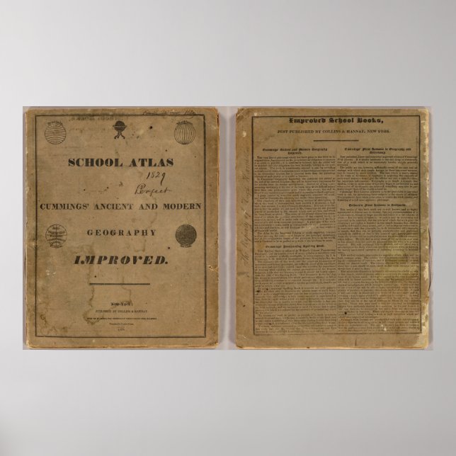 Pôster Atlas escolar com geografia moderna (Frente)