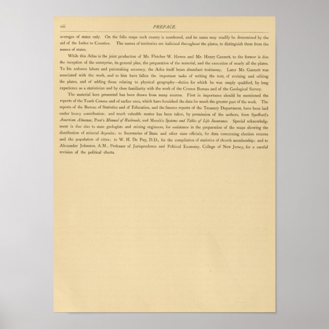 Pôster Atlas estatístico de Scribner (Frente)