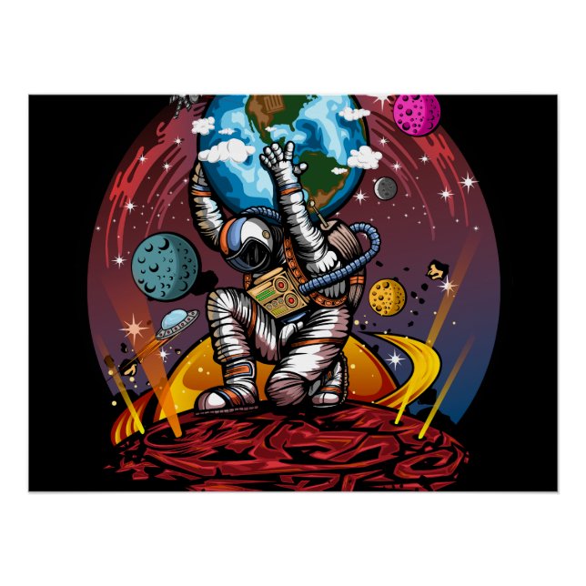 Pôster Atlas Space Man (Frente)