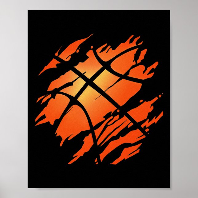 Poster Atleta Americana de Bandeira de Basquete (Frente)