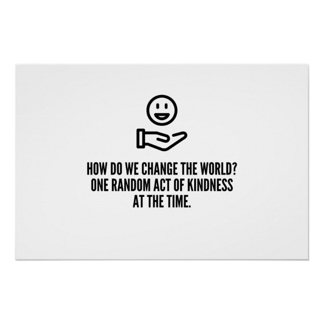 Pôster Ato aleatório de gentileza (Frente)