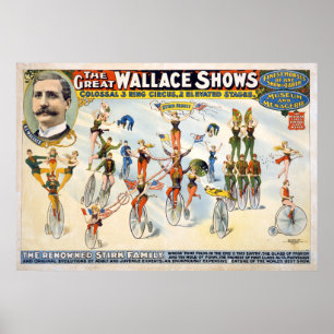 Poster Ato de circo do vintage as grandes mostras de