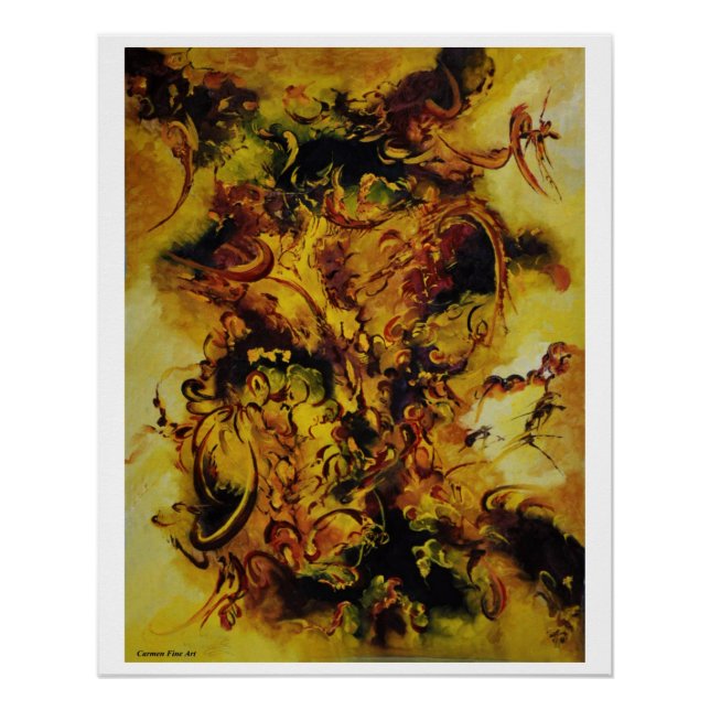 Pôster "Ato Transparente Incluindo Céu Escuro", Poster (Frente)