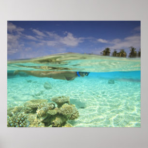Pôster Atol Sul de Huvadhoo, Maldivas do Sul, Oceano Índi