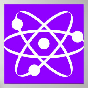 Pôster Átomo roxo violeta