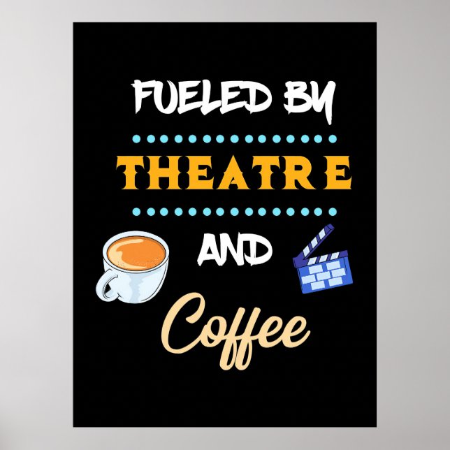 Poster Ator Alimentado Por Café De Teatro (Frente)