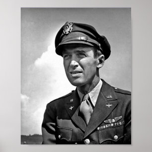Poster Ator Jimmy Stewart - Serviço WW2 com a USAAF