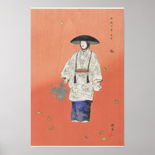 Poster Ator na peça Noh Hanagatami 1926
