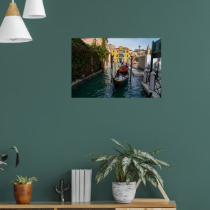 Poster Atracagem Clássica de Gôndola em Veneza