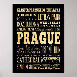 Poster Atrações e locais famosos de Praga, Stredocesky